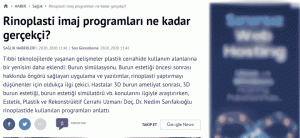 burun estetiği simülatörü